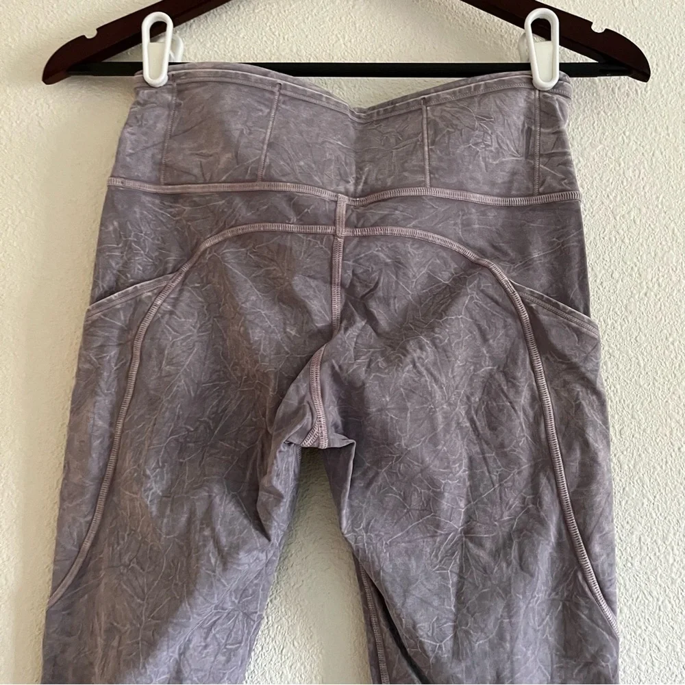 Lululemon Fast and Free Tight II 25” Ice Dye Non-Reflective Leggings Size 6